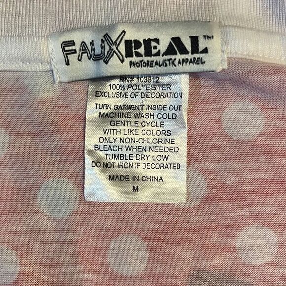 Faux Real Women's Red Cartoon Polka Dot Dress Halloween Costume Minnie Medium - Picture 3 of 4